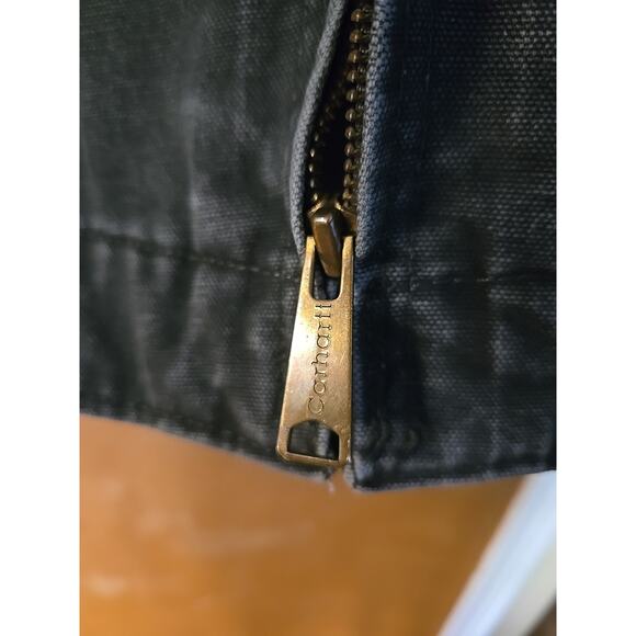 J97 - MOS Carhartt (XL Regular) Detroit Jacket - Blanket Lined Bomber Green - Picture 5 of 10